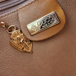 Gucci Tan Leather Bag with Gold Accents